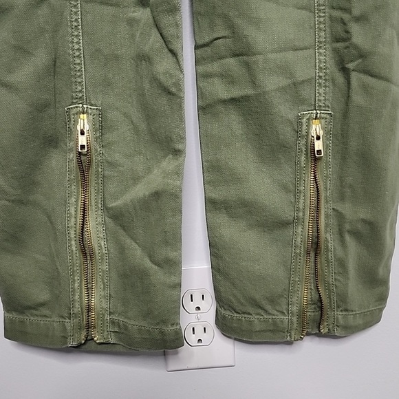 NWT Sandrine Rose x Free People Army Jumpsuit Linen Cotton Small Military Green - Picture 7 of 15